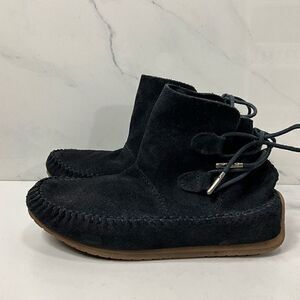 EMU AUSTRALIA Navy Blue Suede Moccasins